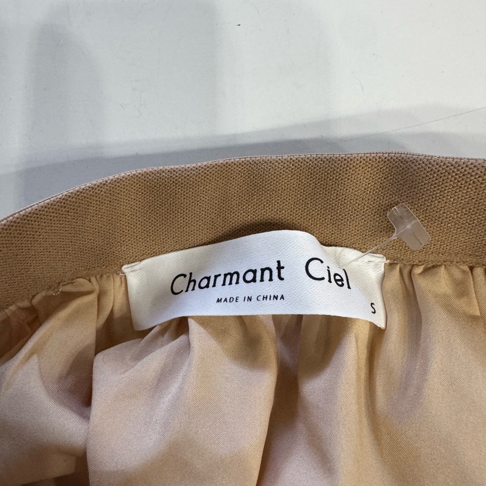 Charmant Ciel Women’s Sz S Brown Tiered Multicolor Brown Tule Maxi Skirt - Picture 2 of 4